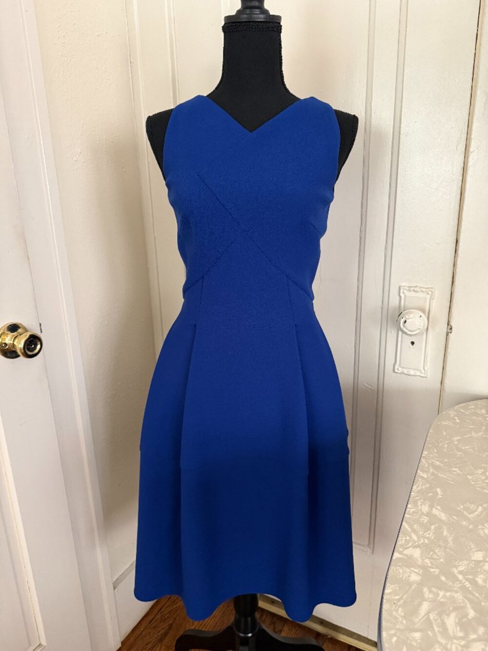 roland mouret royal blue aline us4/it 40 small dress